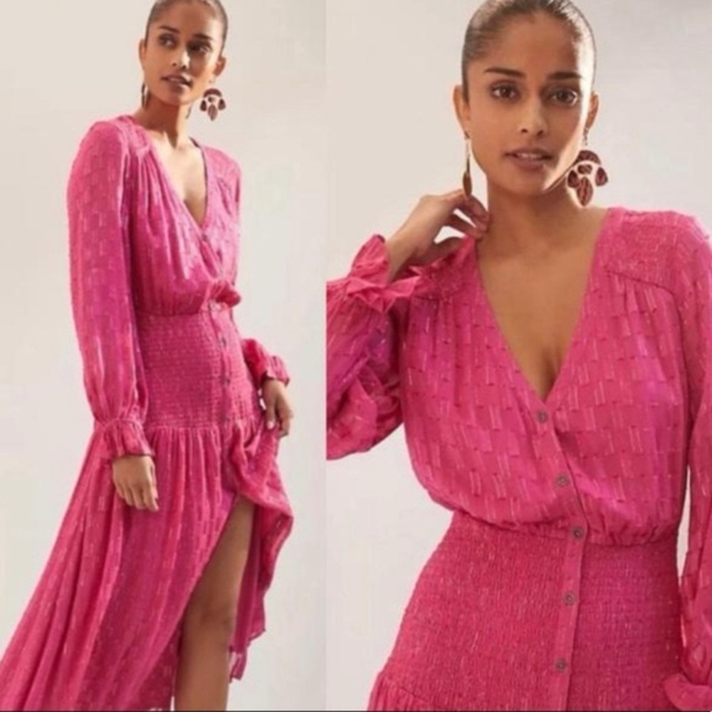 Anthropologie Smocked Maxi Dress size M in pristine condition - Picture 2 of 16